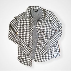Plaid button up shirt. Lucky Brand. Size small.